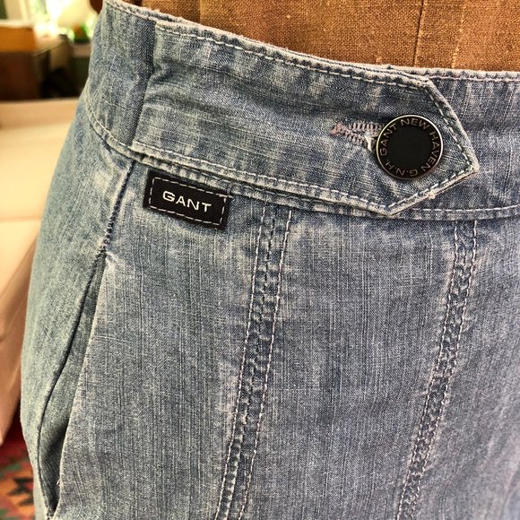 GANT Denim Pleated Skirt - Picture 3 of 7